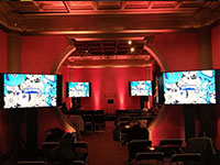 Location - Installation de vidéo projecteur sur écran géant, projection vidéo, éclairages robotisés, lyres & scan sur totem pour scéne & spectacle - www.frequence-eclair.com
